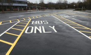 Bus lane markings